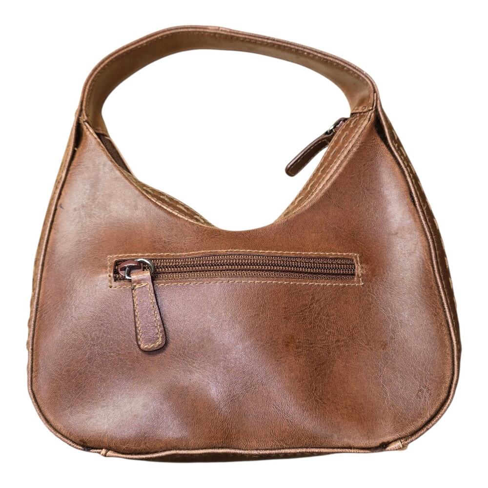 Vintage Y2k Giannini Brown Leather Hobo Mini Purse